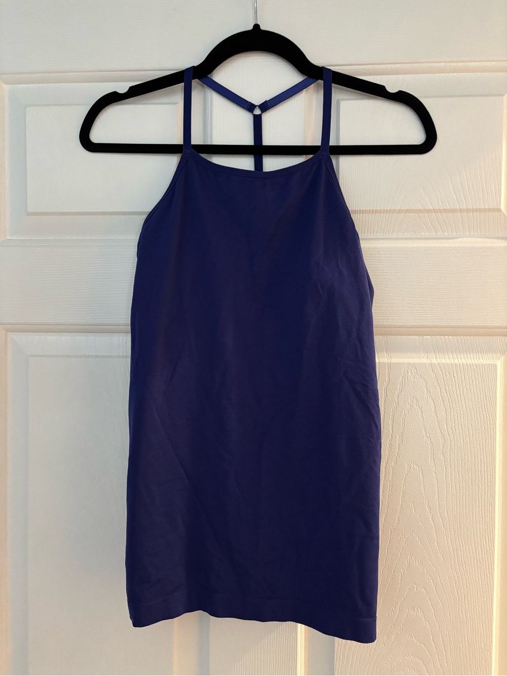 Fabletics deep purple padded bra sports tank/bra with adjustable straps $65 -L